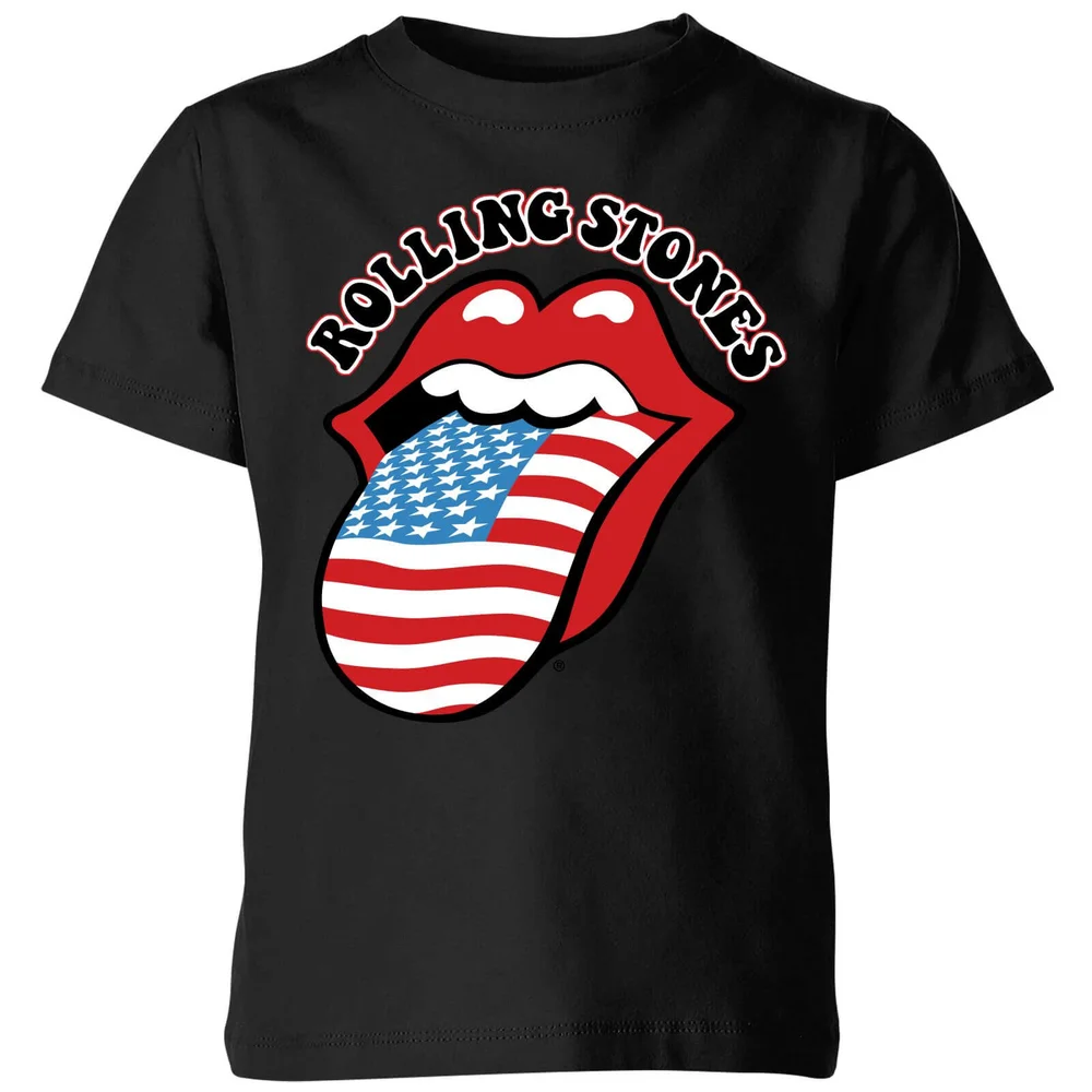 Rolling Stones US Flag Kids' T-Shirt - Black - 3-4 ans - Noir Image 1