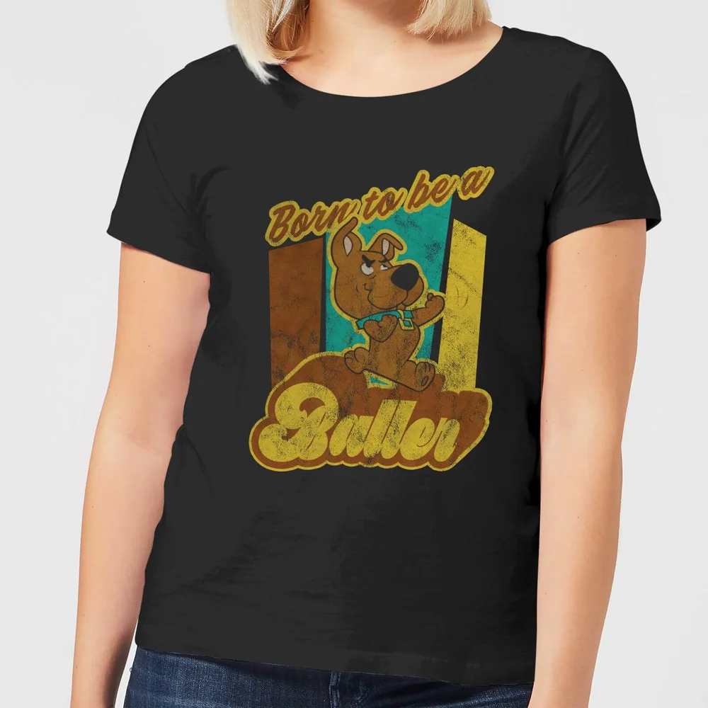 Scooby Doo Born To Be A Baller Women's T-Shirt - Black - S Image 1