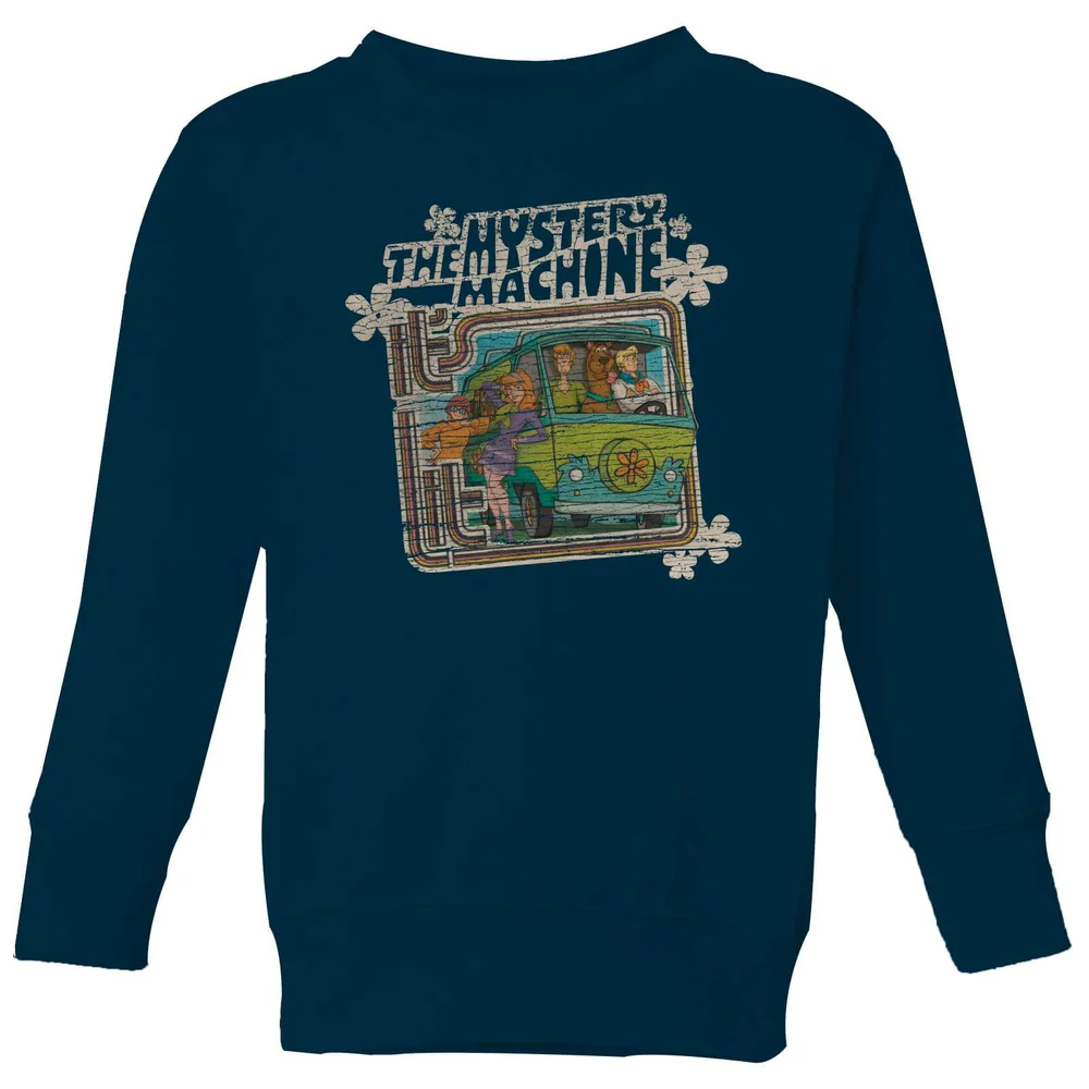 Scooby Doo Mystery Machine Psychedelic Kids' Sweatshirt - Navy - 9-10 ans Image 1