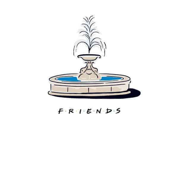 Friends Fountain Sweatshirt - White
