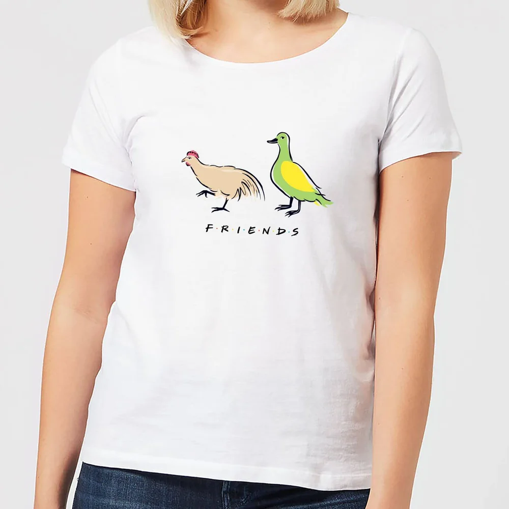 Friends The Chick And The Duck Women's T-Shirt - White - XS Image 1