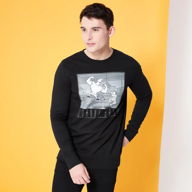 Cartoon Network Spin Off Sweat-shirt Johnny Bravo Scène Classique - Noir