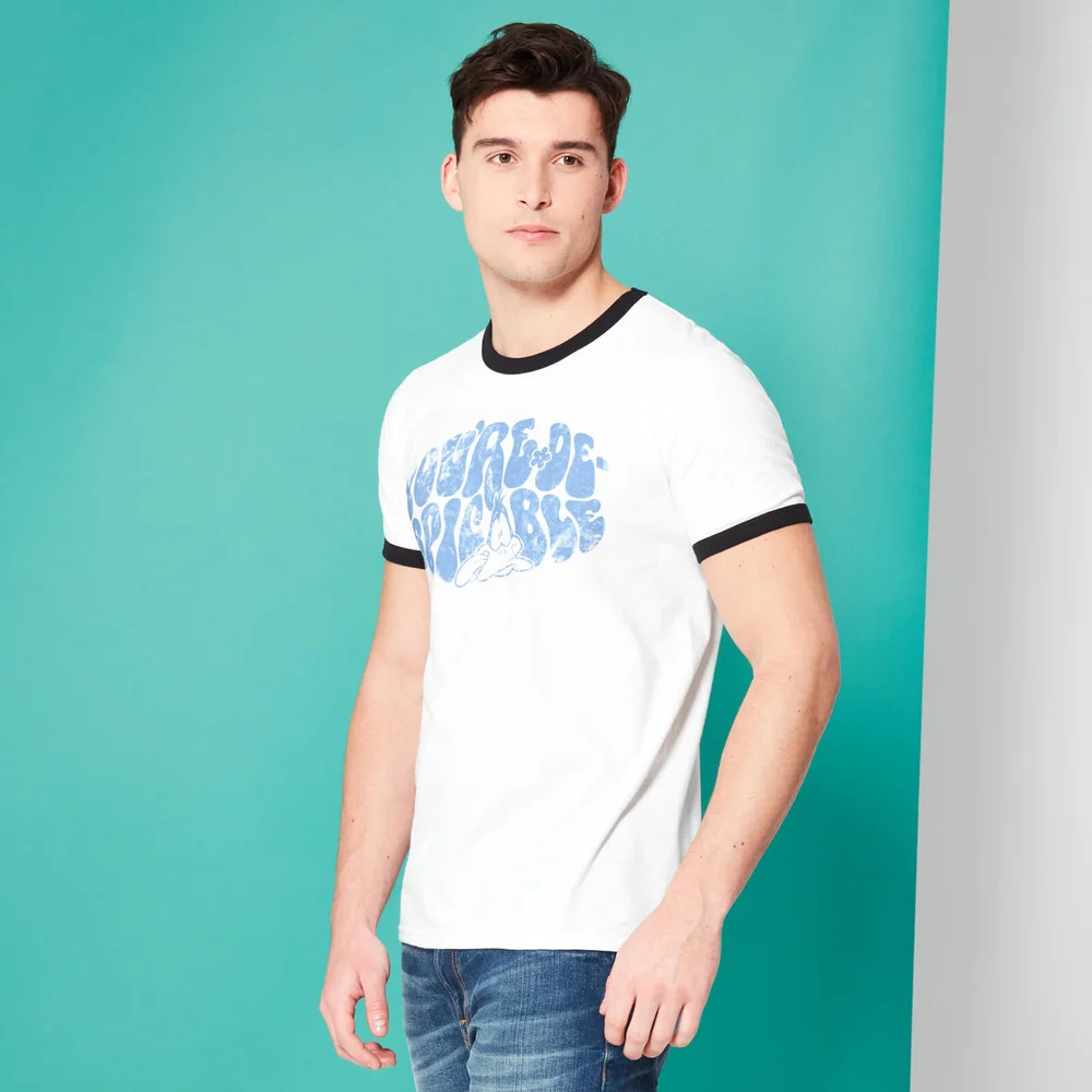 Looney Tunes Kaboom! You're Despicable T-shirt Ringer - Blanc et Noir - L Image 1