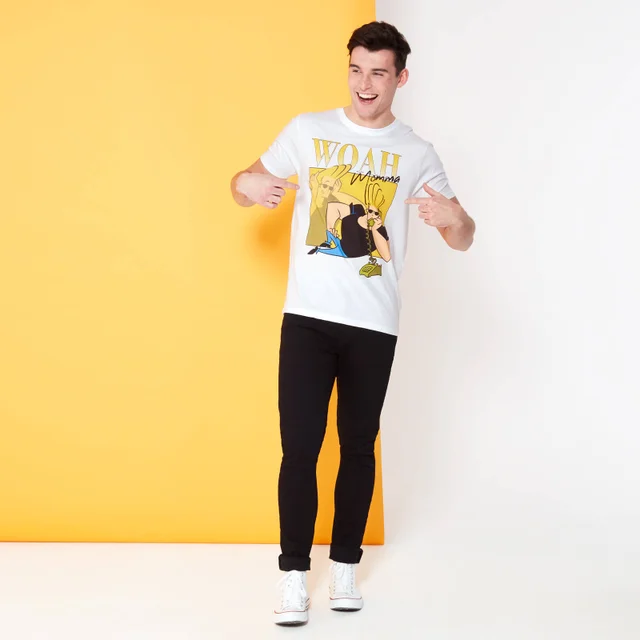 Cartoon Network Spin Off T-Shirt Johnny Bravo 90's Photoshoot - Blanc