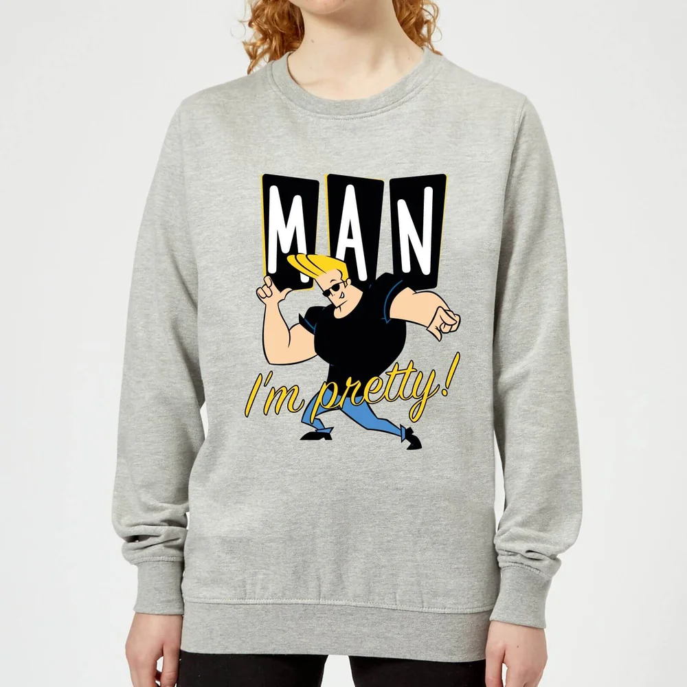 Johnny Bravo Man I'm Pretty Women's Sweatshirt - Grey - 3XL - Gris Image 1