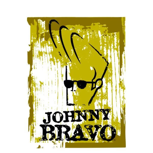 Johnny Bravo Distressed Women's T-Shirt - White