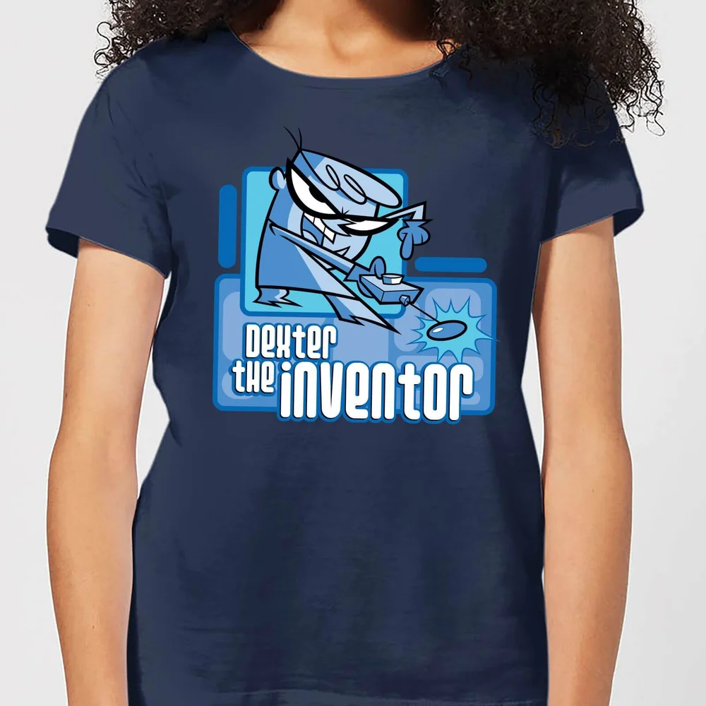 Dexters Lab The Inventor Women's T-Shirt - Navy - XS Image 1