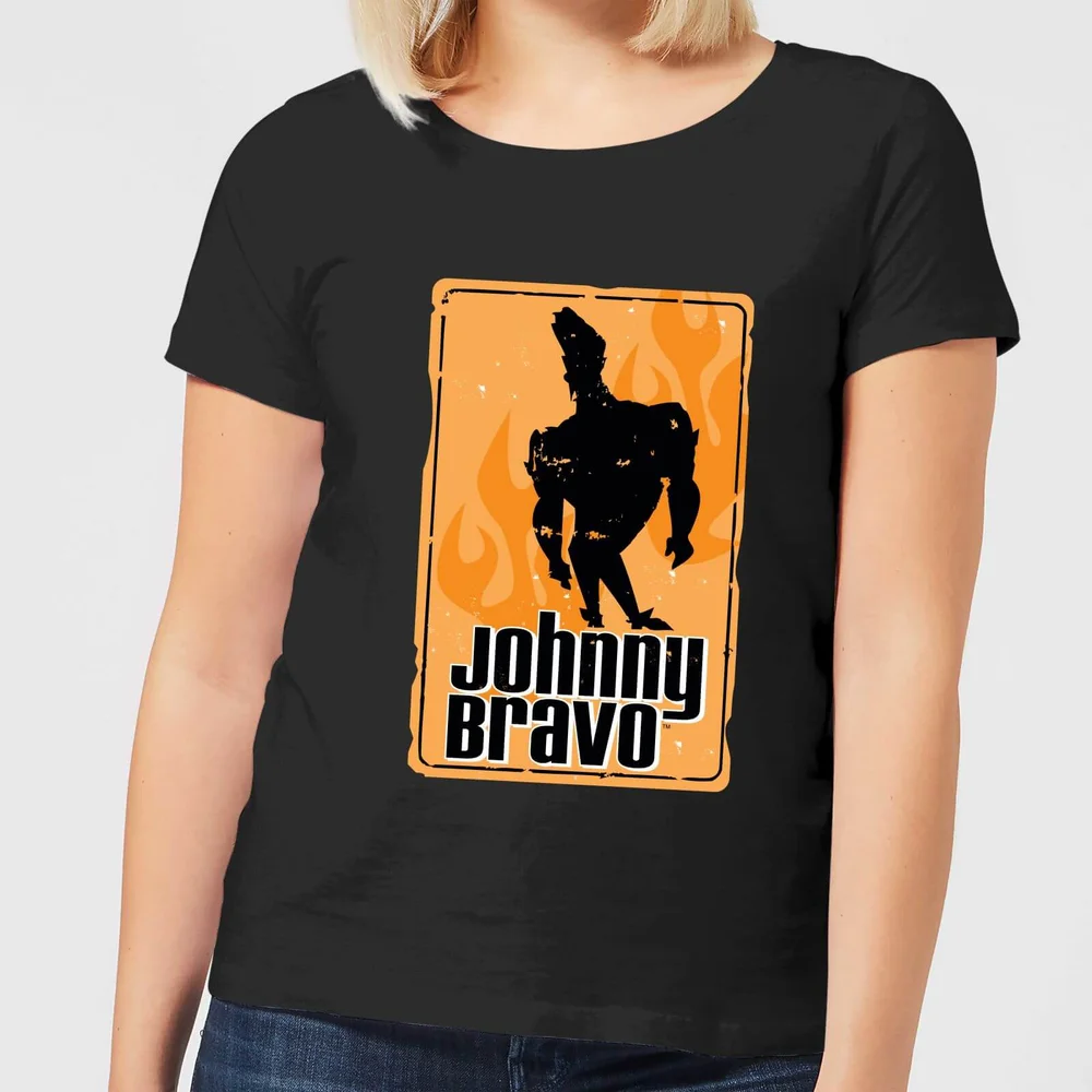 Johnny Bravo Fire Women's T-Shirt - Black - S Image 1