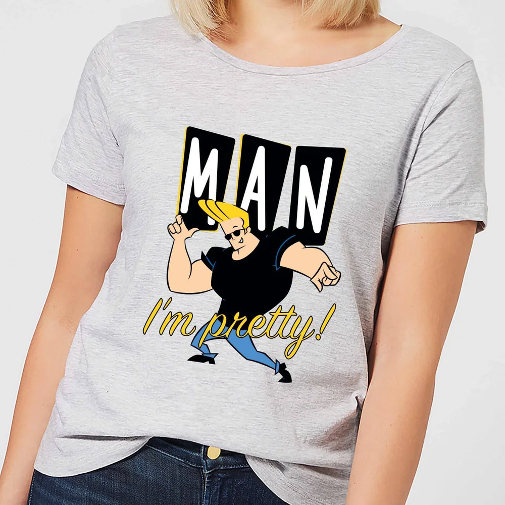 Johnny Bravo Man I'm Pretty Women's T-Shirt - Grey - XS Image 1