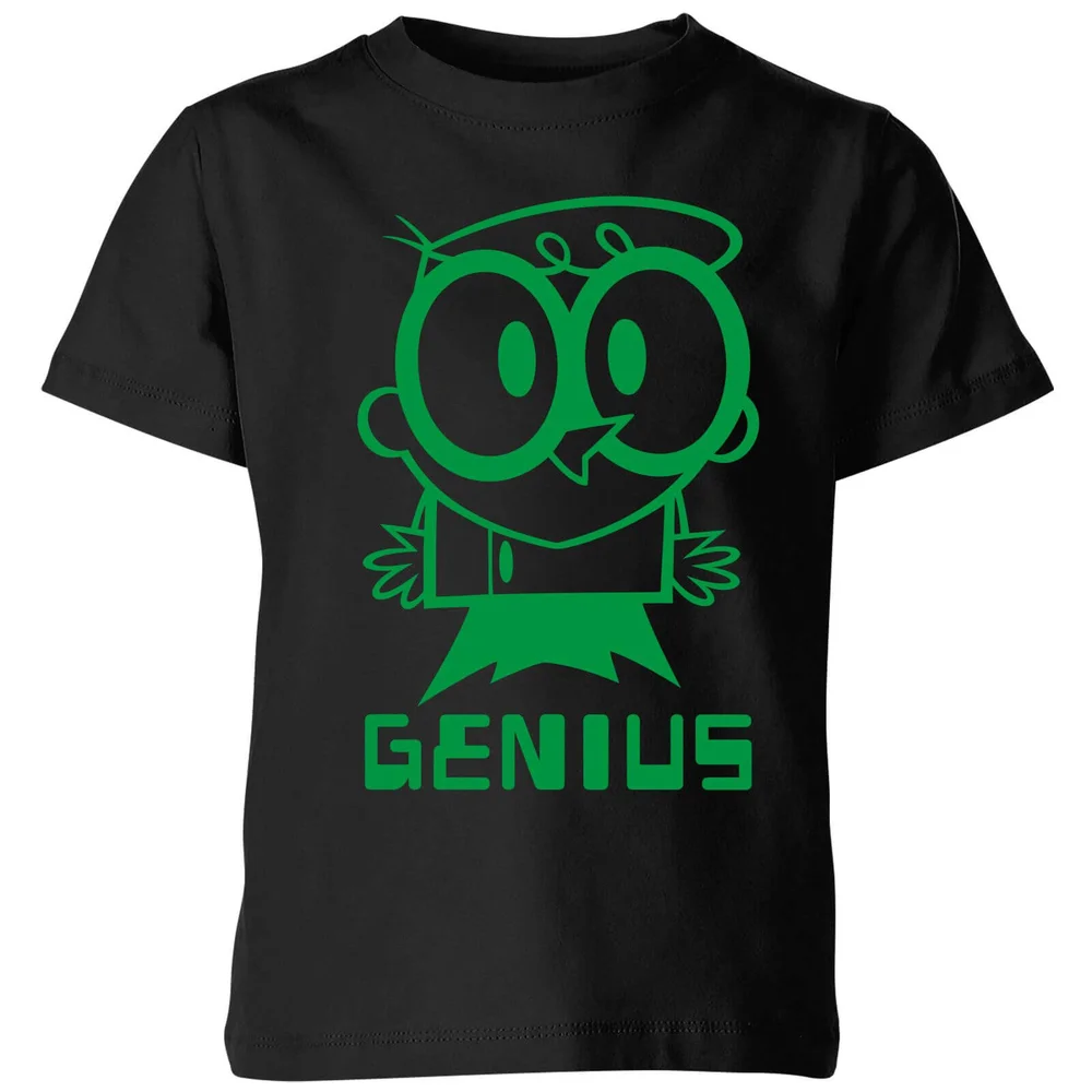 Dexters Lab Green Genius Kids' T-Shirt - Black - 3-4 ans Image 1