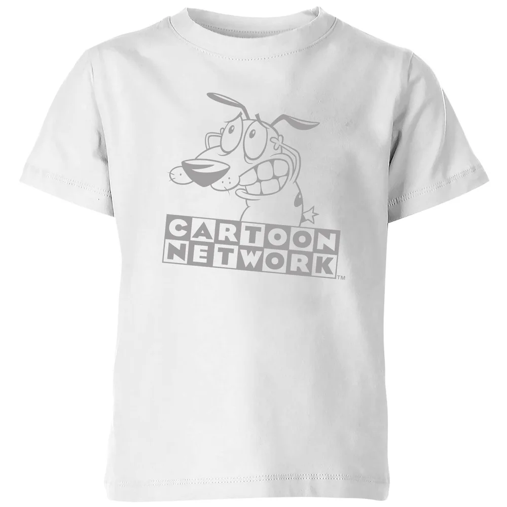 Courage The Cowardly Dog Outline Kids' T-Shirt - White - 3-4 ans Image 1