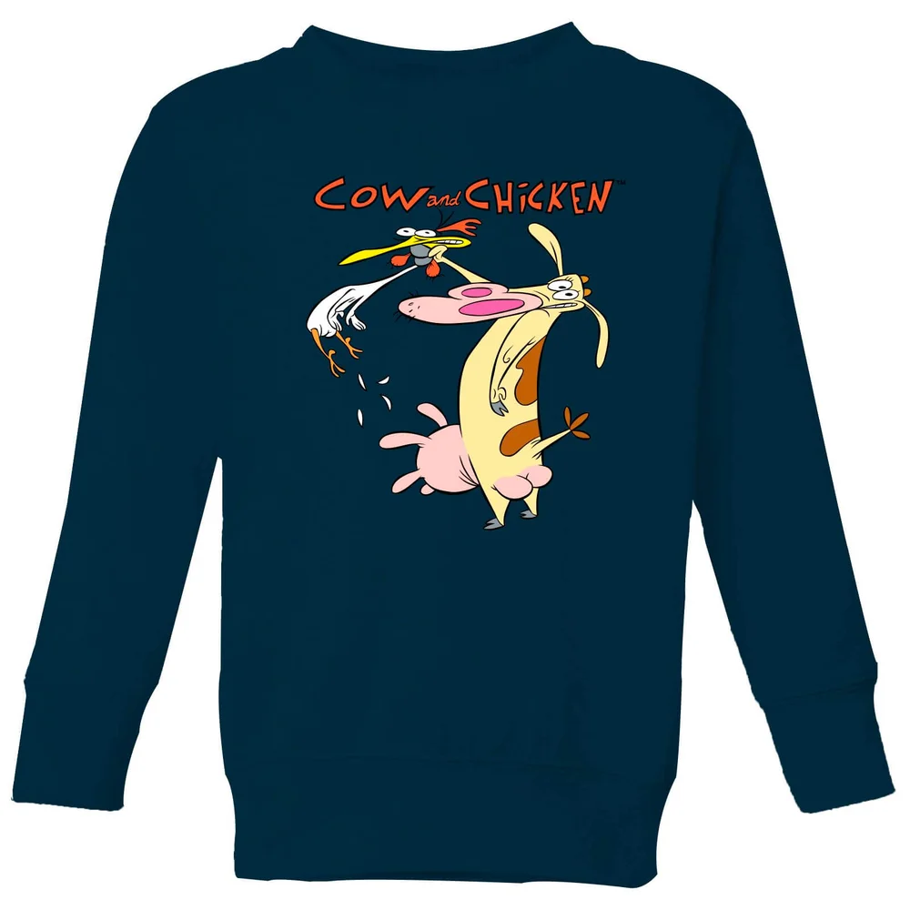 Cow and Chicken Characters Kids' Sweatshirt - Navy - 3-4 ans Image 1