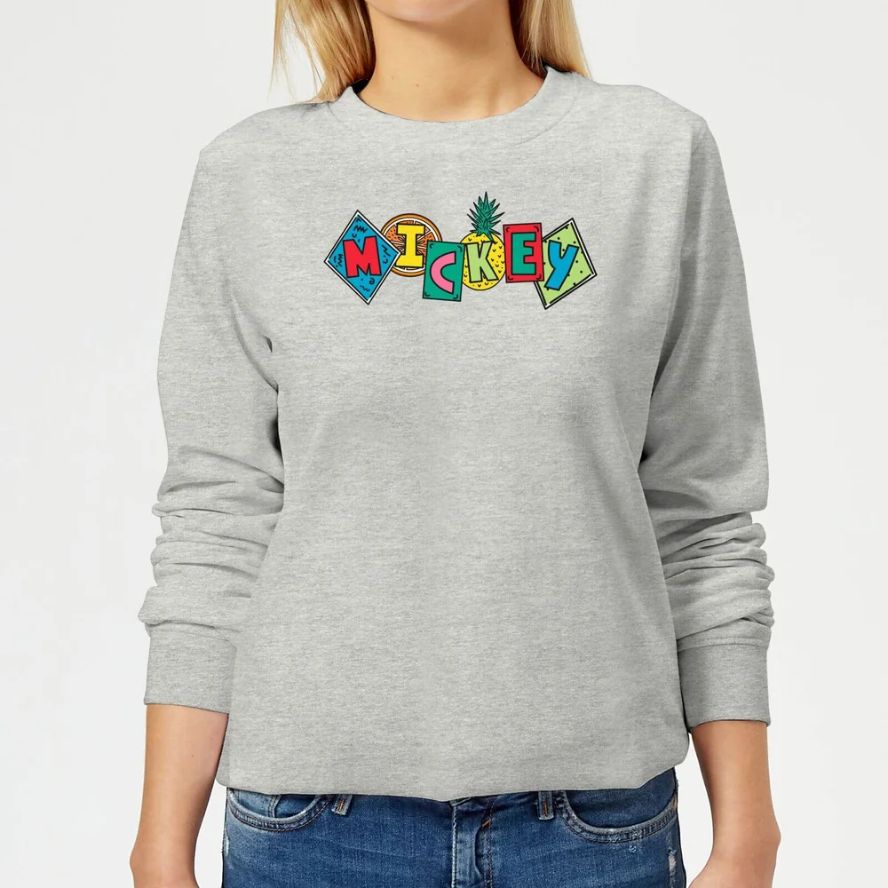 Disney Mickey Fruit Blocks Women's Sweatshirt - Grey - 3XL - Gris Image 1