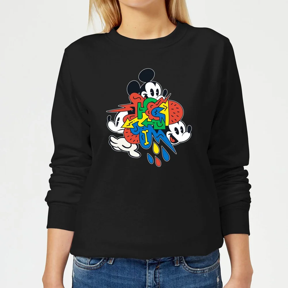 Disney Mickey Mouse Vintage Arrows Women's Sweatshirt - Black - XS Image 1