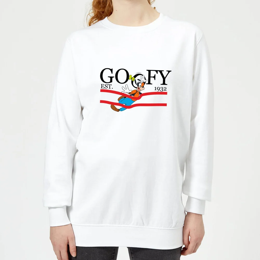 Disney Goofy By Nature Women's Sweatshirt - White - XS Image 1