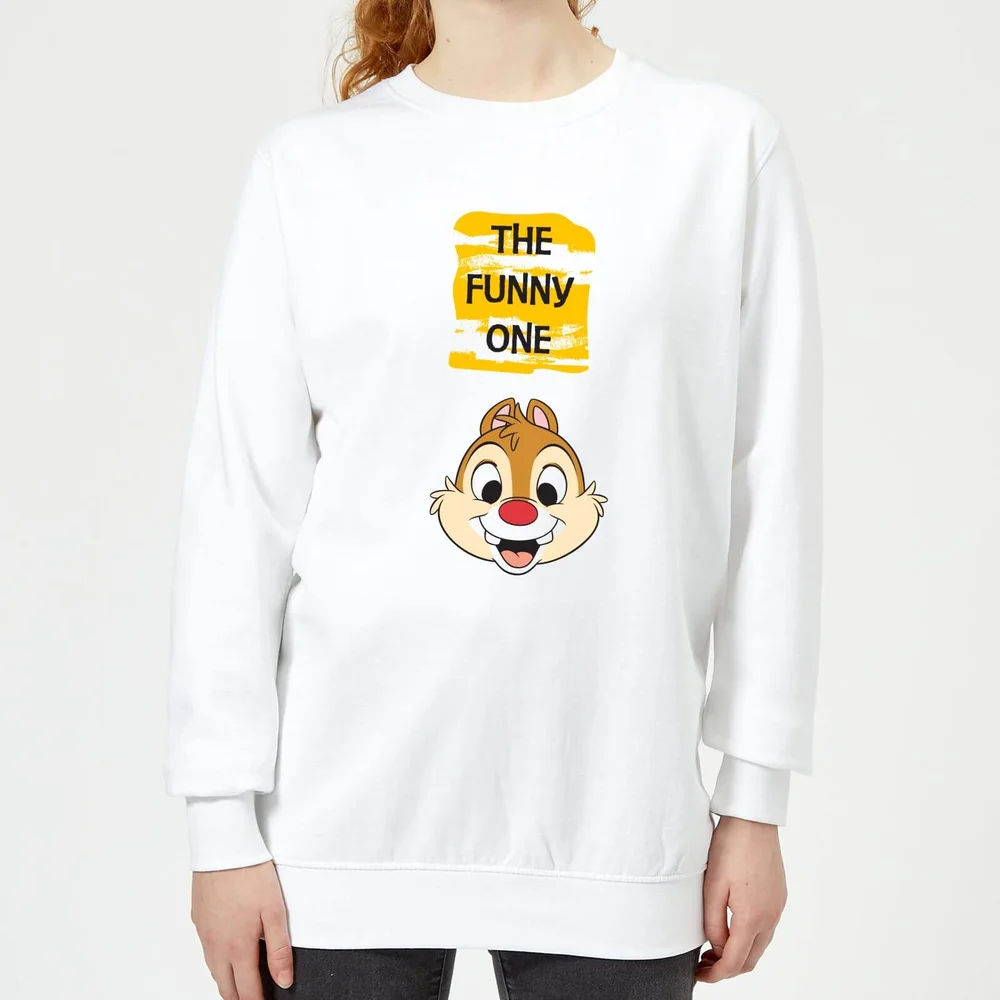 Disney Chip 'N' Dale The Funny One Women's Sweatshirt - White - XS Image 1