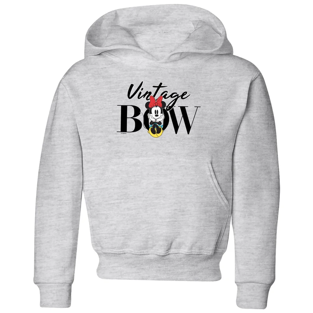 Disney Minnie Mouse Vintage Bow Kids' Hoodie - Grey - 3-4 ans Image 1