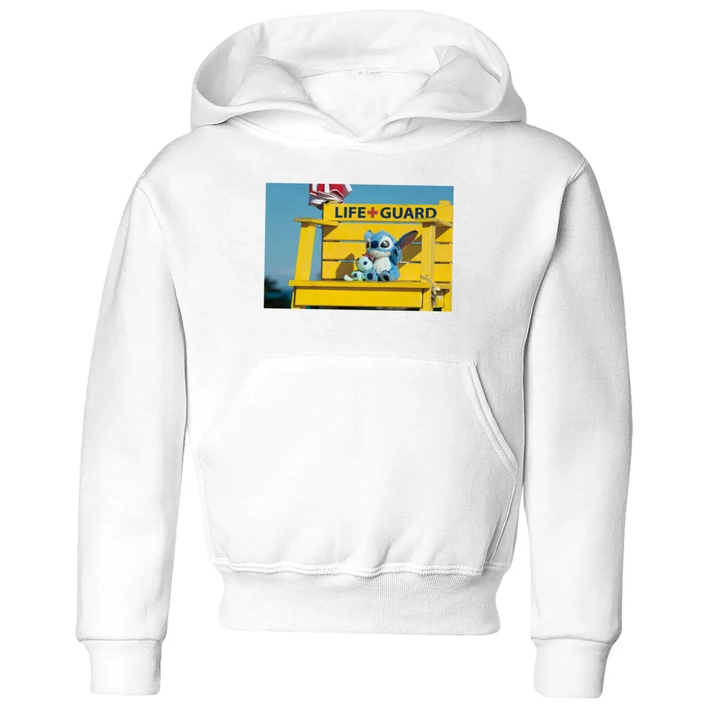 Disney Lilo And Stitch Life Guard Kids' Hoodie - White - 3-4 ans Image 1