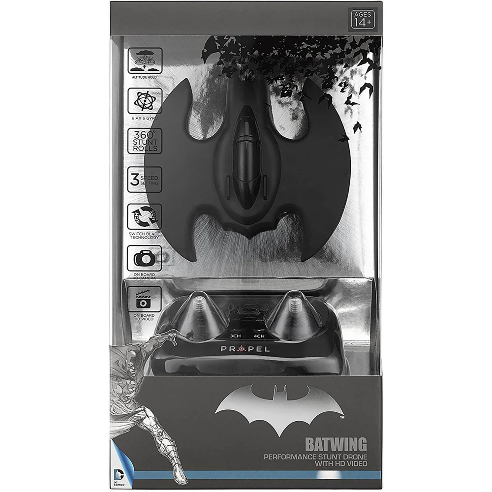 Propel DC Comics Batman Micro Drone Batwing Video HD - Noir Image 1