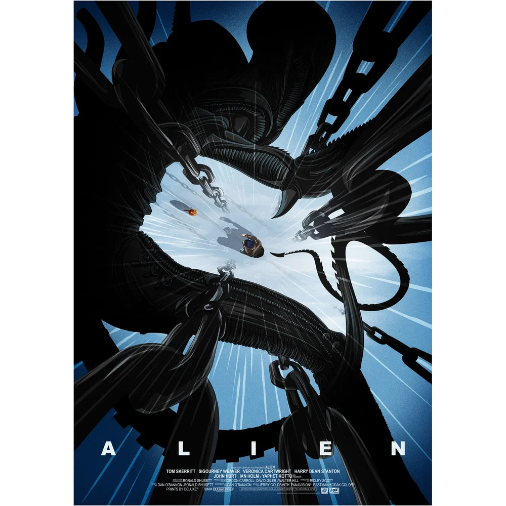 Affiche Alien 40ème Anniversaire par Pete Ware - Édition Limitée Giclée Exclusivité Zavvi Image 1