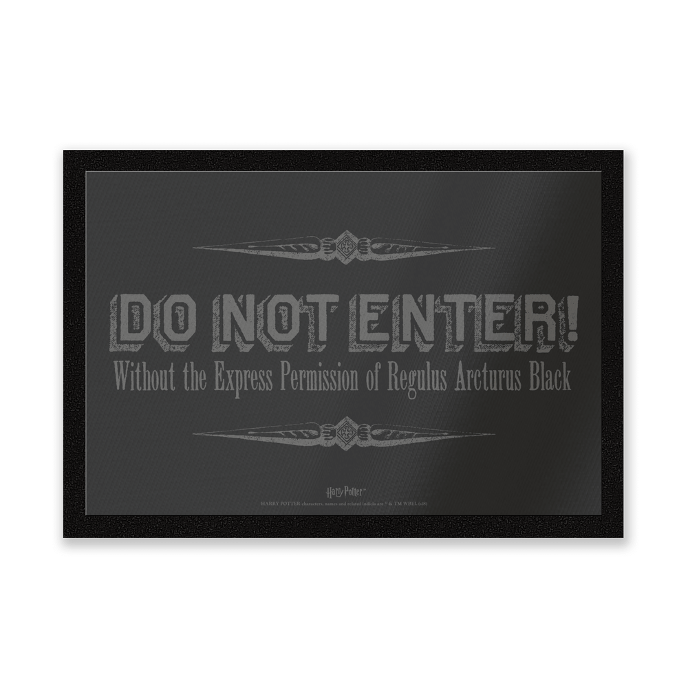 Paillasson Regulus Black Do Not Enter Harry Potter Image 1