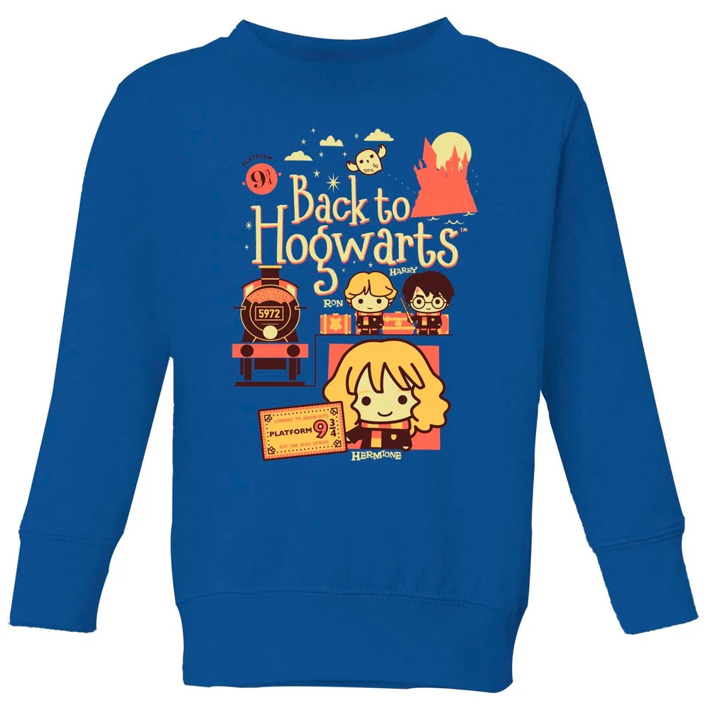 Harry Potter Kids Back To Hogwarts Kids' Sweatshirt - Royal Blue - 9-10 ans Image 1