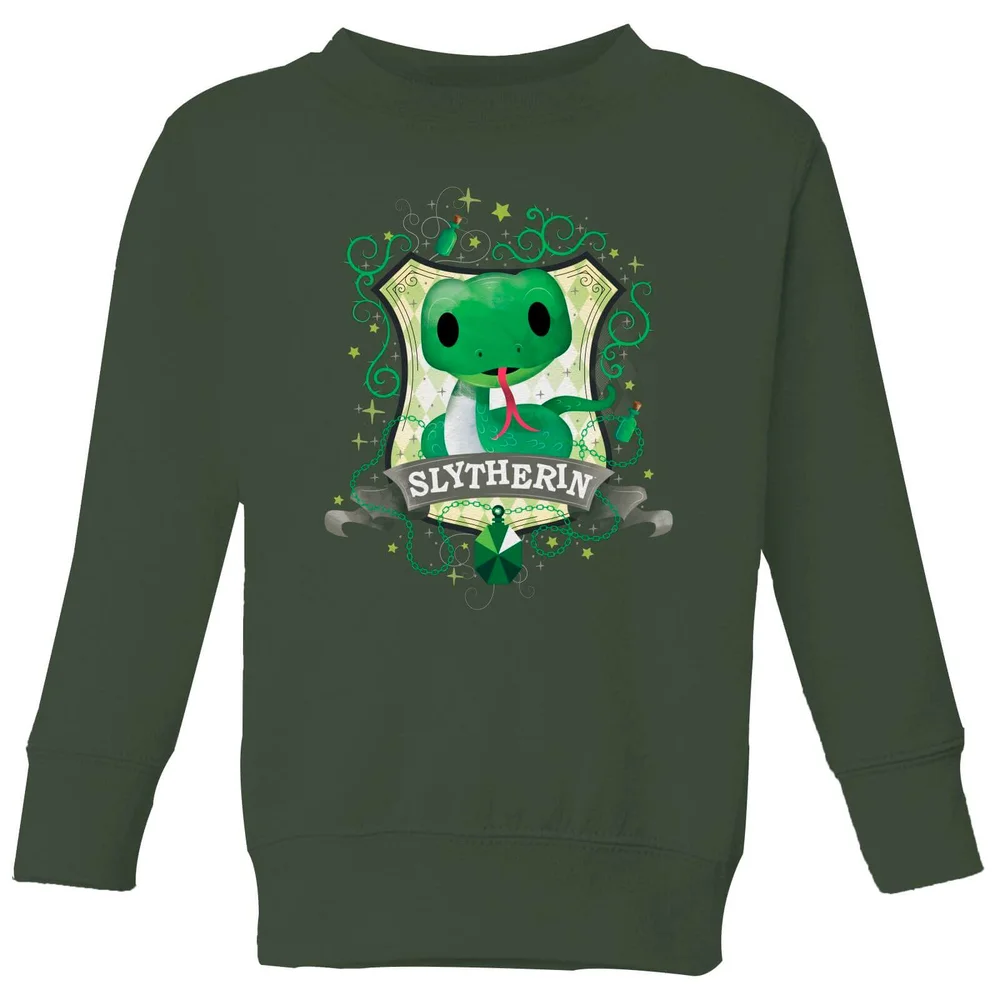 Harry Potter Kids Slytherin Crest Kids' Sweatshirt - Forest Green - 3-4 ans Image 1