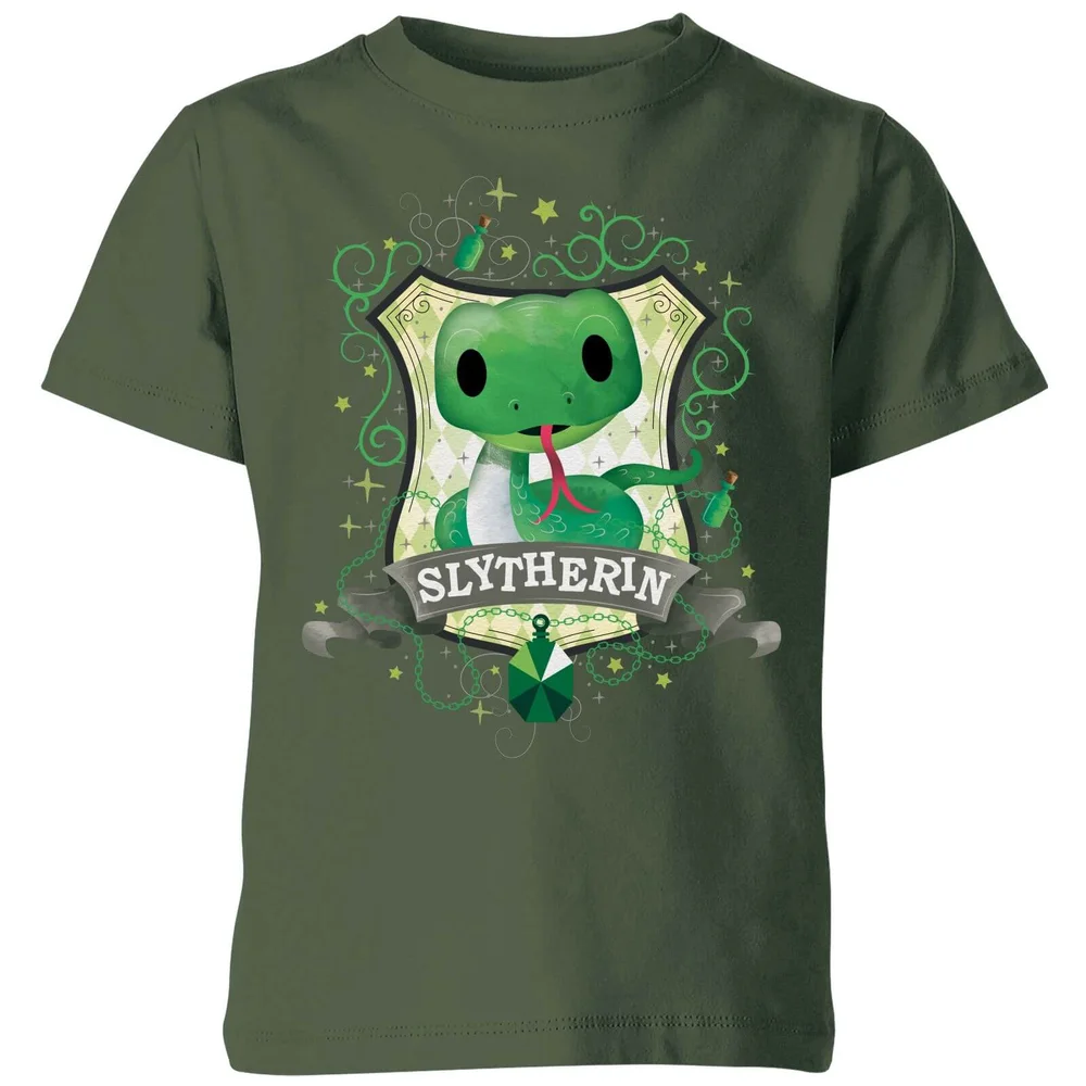 Harry Potter Kids Slytherin Crest Kids' T-Shirt - Forest Green - 3-4 ans Image 1