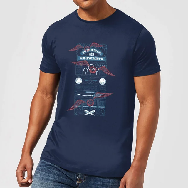 Harry Potter Quidditch At Hogwarts Men's T-Shirt - Navy