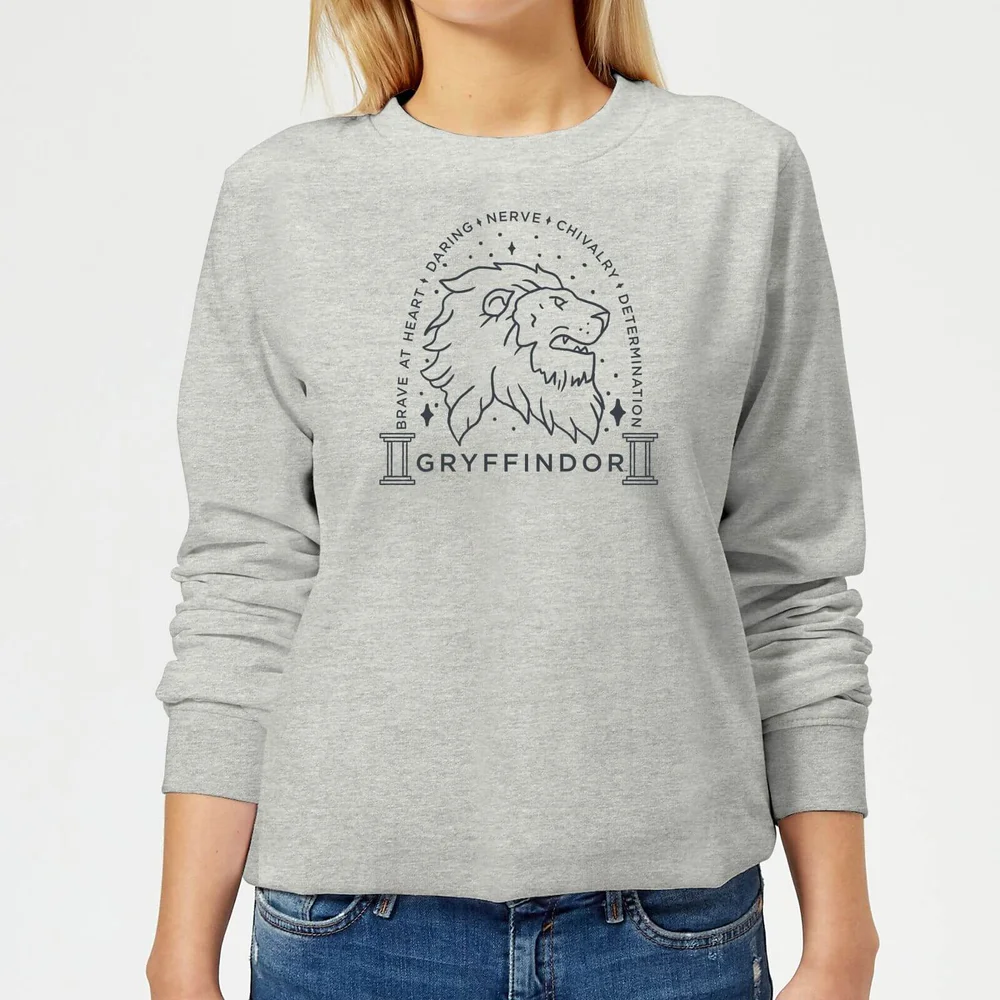 Harry Potter Gryffindor Linework Women's Sweatshirt - Grey - 3XL - Gris Image 1