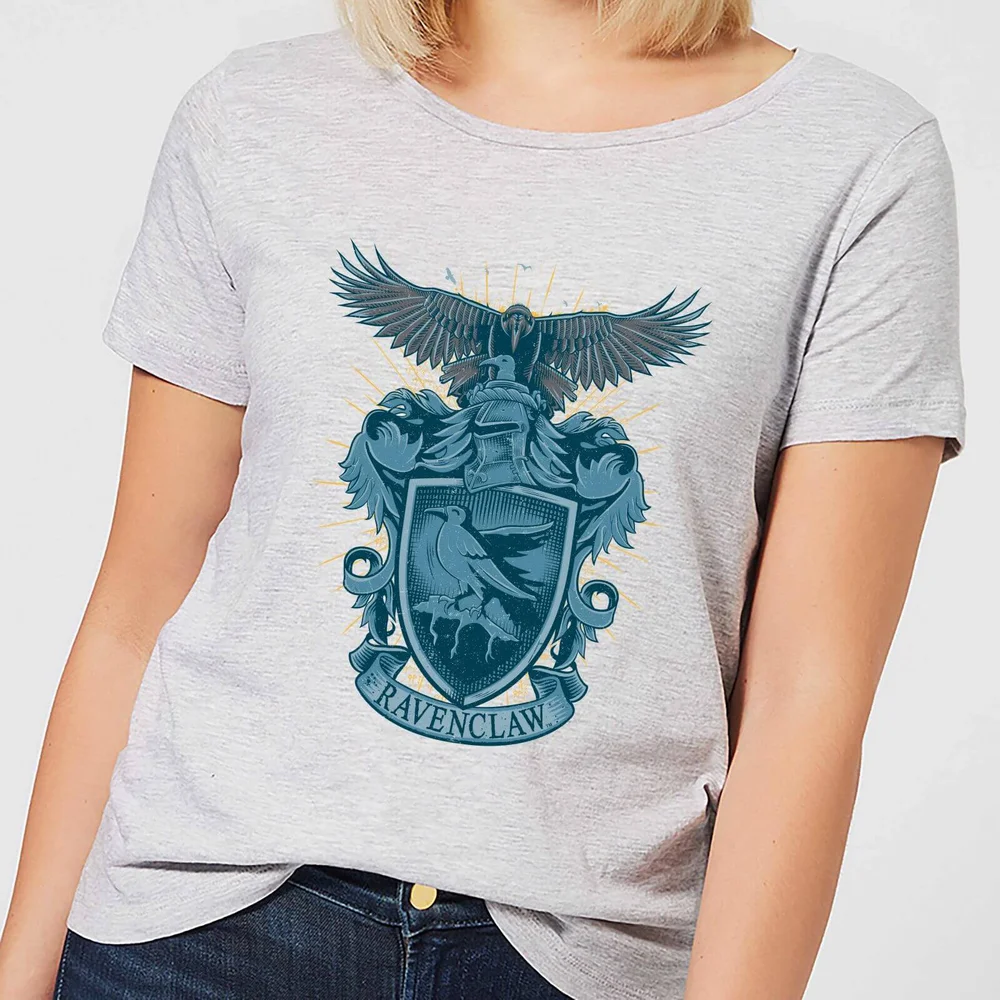 Harry Potter Ravenclaw Drawn Crest Women's T-Shirt - Grey - XS Image 1