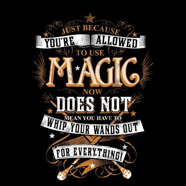 Harry Potter Whip Your Wands Out Women's T-Shirt - Black