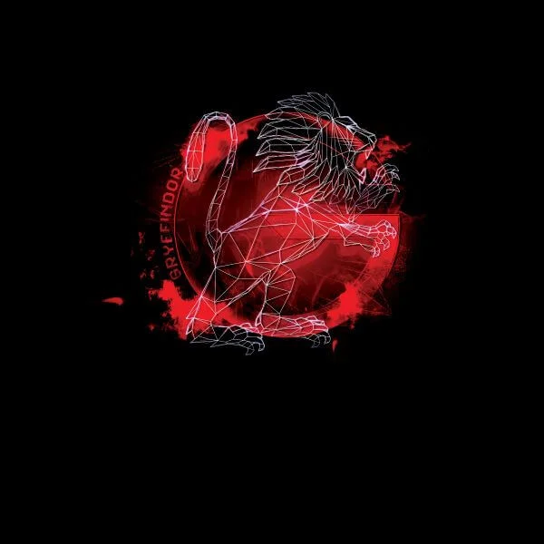 Harry Potter Gryffindor Geometric Women's T-Shirt - Black