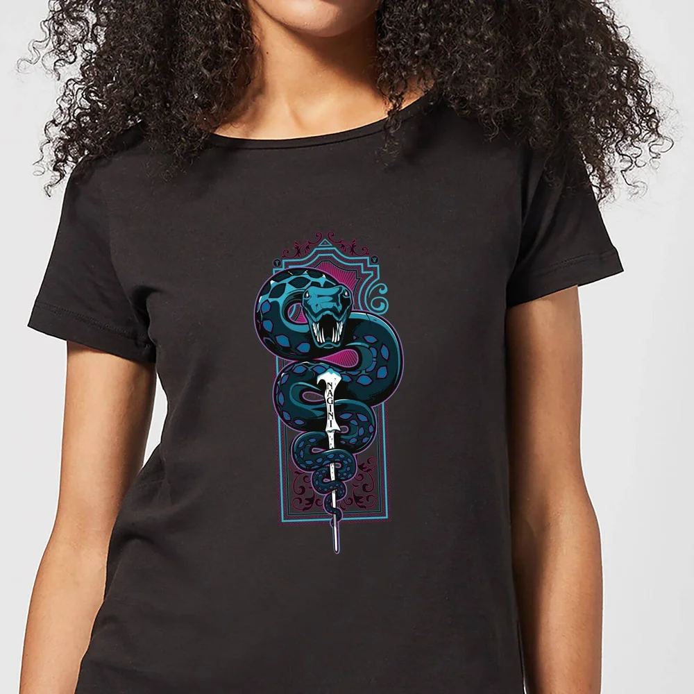 Harry Potter Nagini Neon Women's T-Shirt - Black - S Image 1