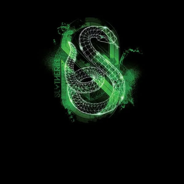 Harry Potter Slytherin Geometric Women's T-Shirt - Black