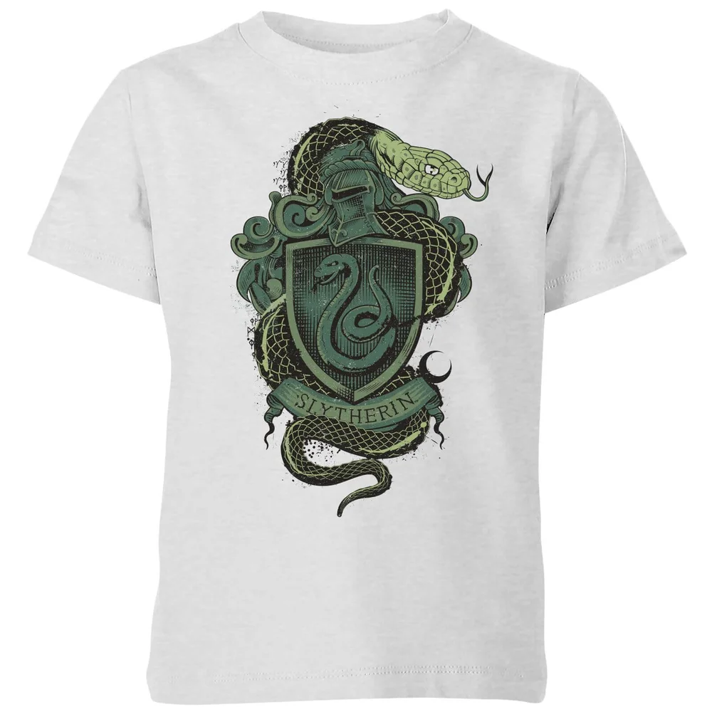 Harry Potter Slytherin Drawn Crest Kids' T-Shirt - Grey - 3-4 ans Image 1