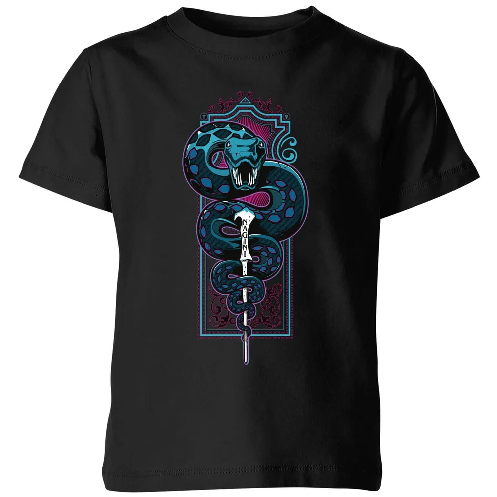 Harry Potter Nagini Neon Kids' T-Shirt - Black - 3-4 ans Image 1