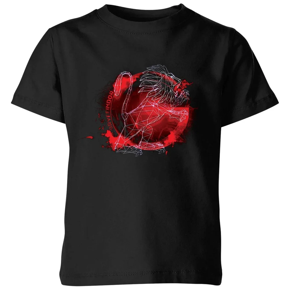 Harry Potter Gryffindor Geometric Kids' T-Shirt - Black - 3-4 ans Image 1