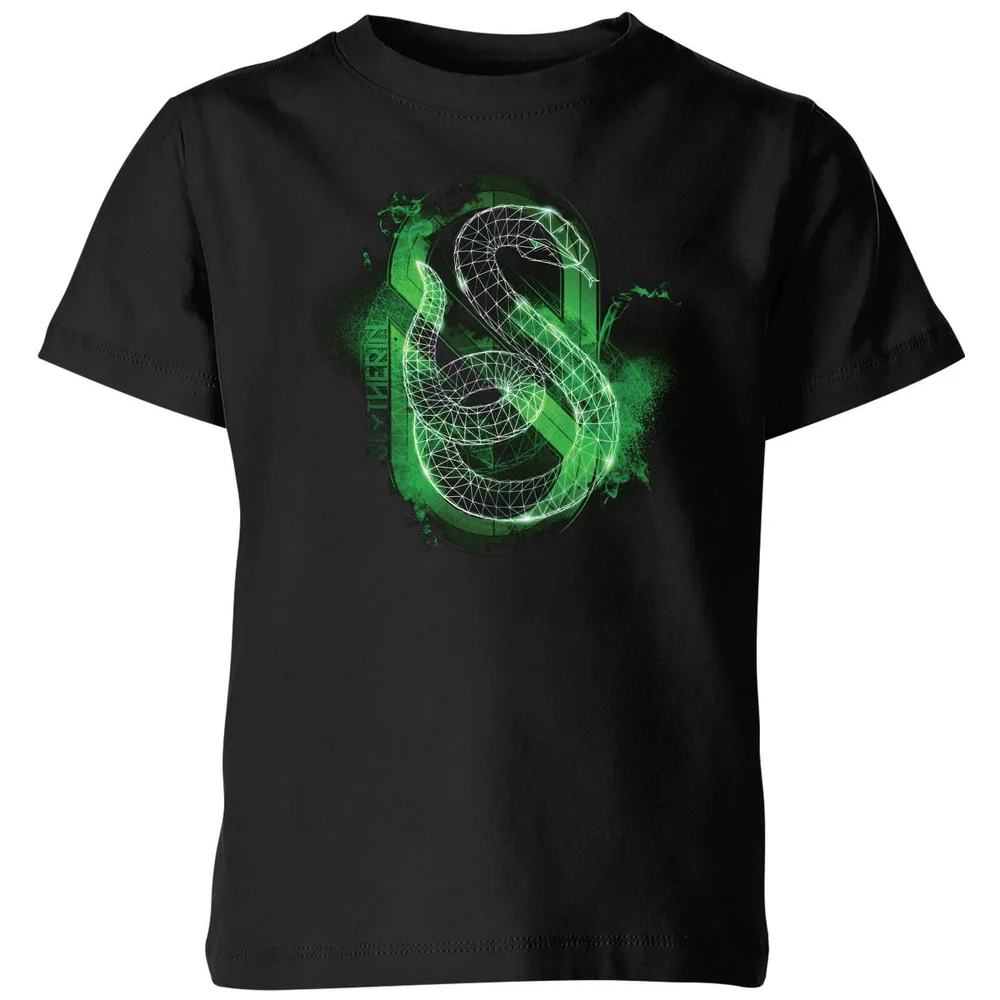 Harry Potter Slytherin Geometric Kids' T-Shirt - Black - 3-4 ans Image 1