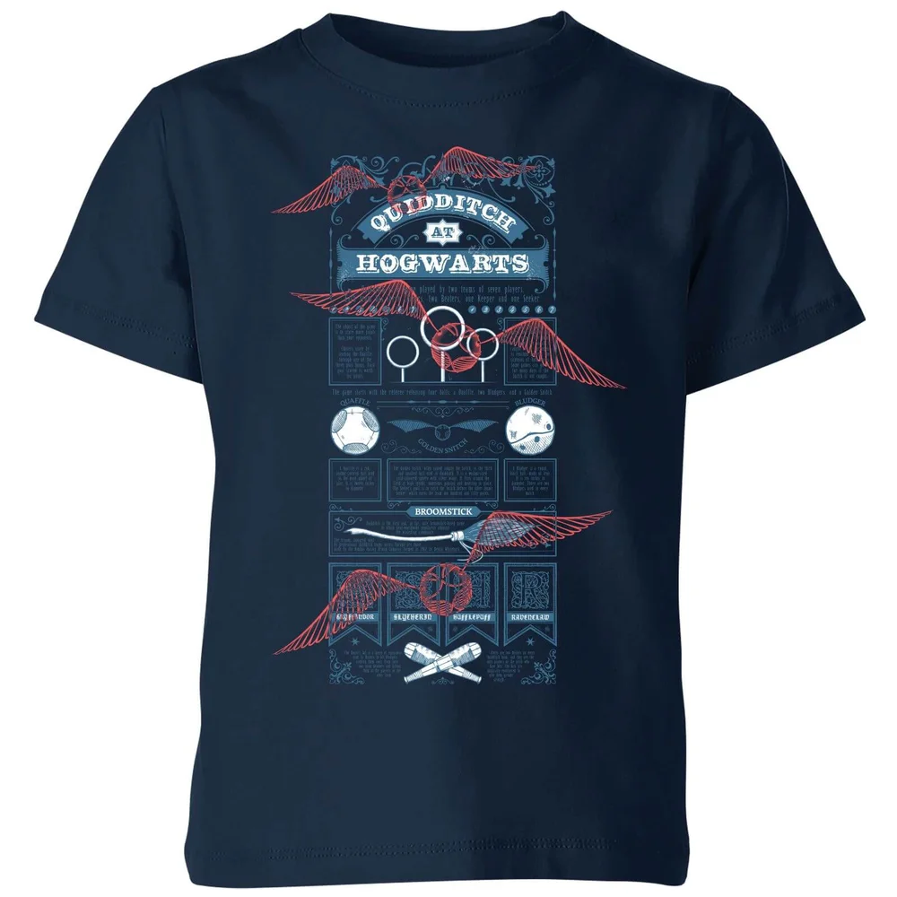 Harry Potter Quidditch At Hogwarts Kids' T-Shirt - Navy - 3-4 ans Image 1