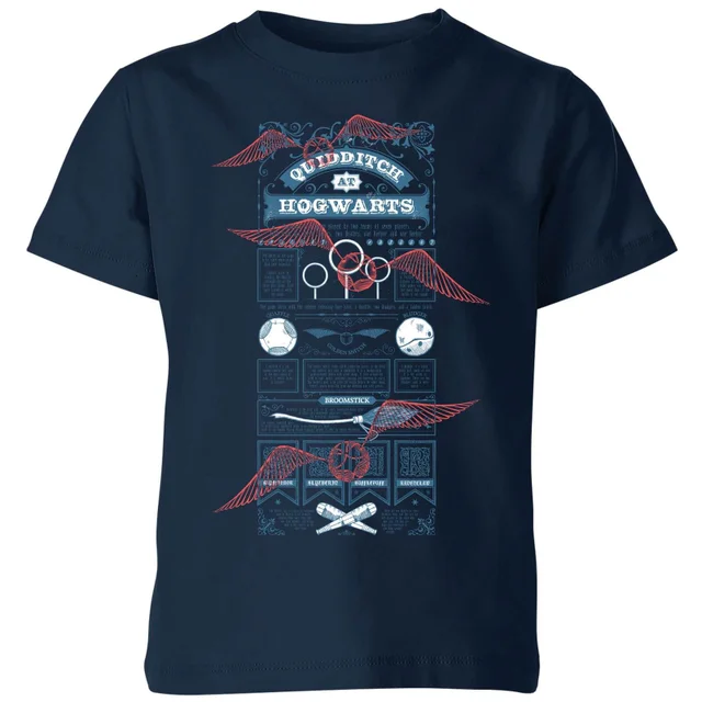 Harry Potter Quidditch At Hogwarts Kids' T-Shirt - Navy