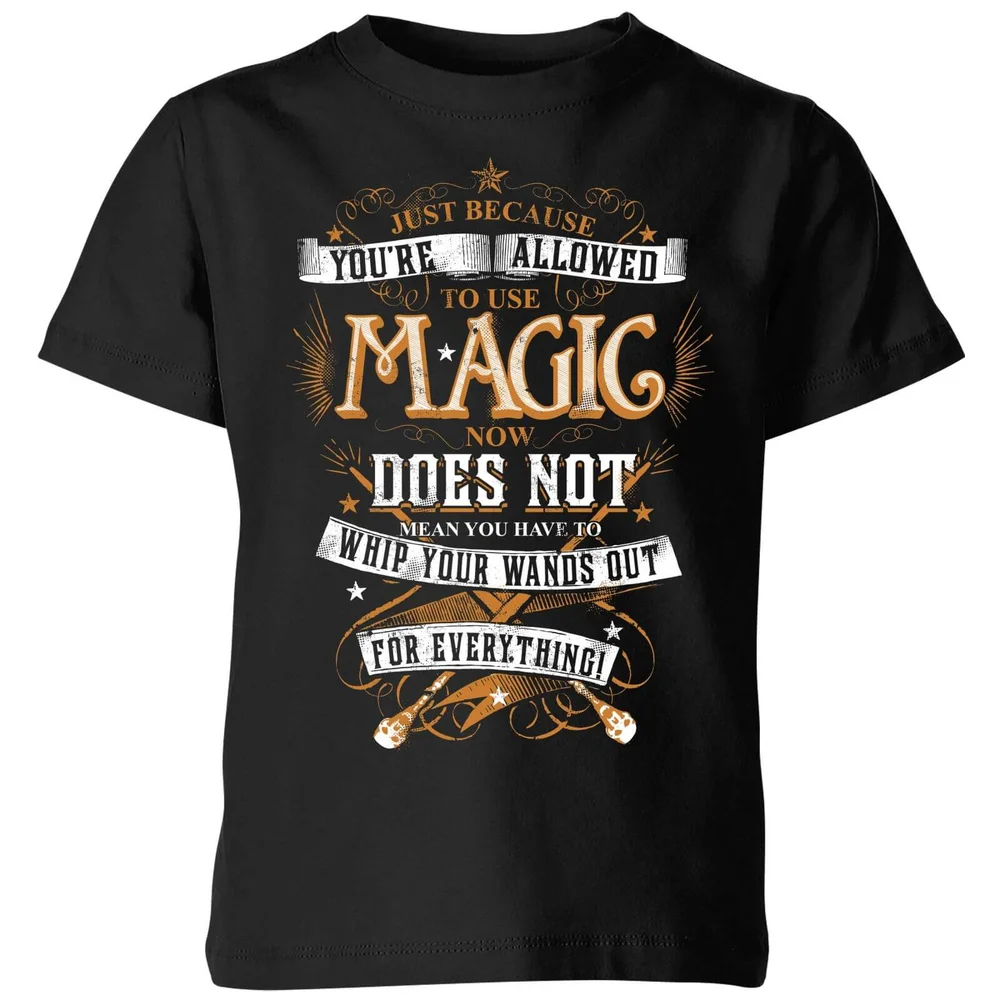 Harry Potter Whip Your Wands Out Kids' T-Shirt - Black - 3-4 ans Image 1