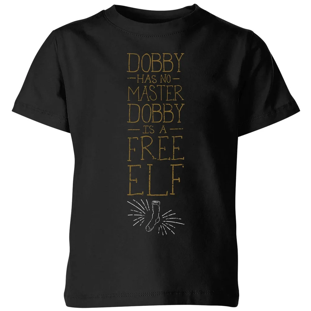 Harry Potter Dobby Is A Free Elf Kids' T-Shirt - Black - 3-4 ans Image 1