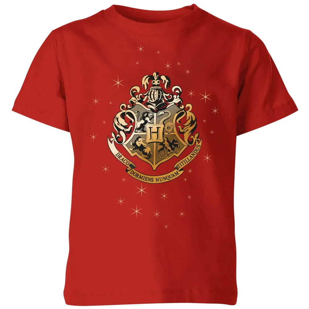 Harry Potter Star Hogwarts Gold Crest Kids' T-Shirt - Red - 3-4 ans Image 1