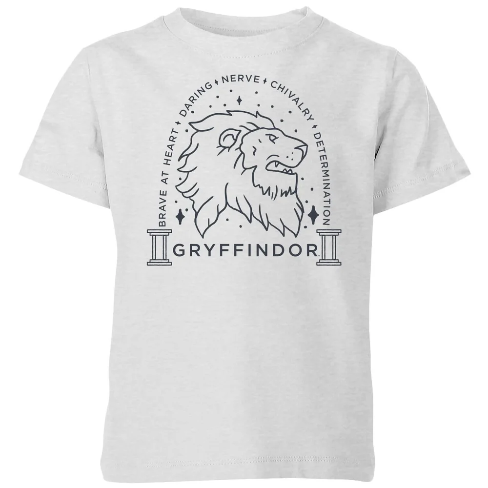 Harry Potter Gryffindor Linework Kids' T-Shirt - Grey - 3-4 ans Image 1