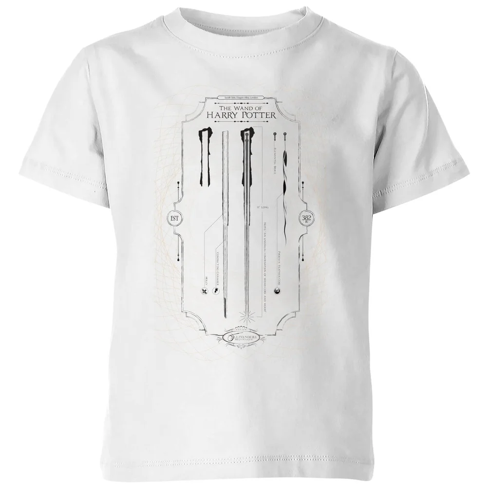 Harry Potter Wand Of Harry Potter Kids' T-Shirt - White - 3-4 ans Image 1