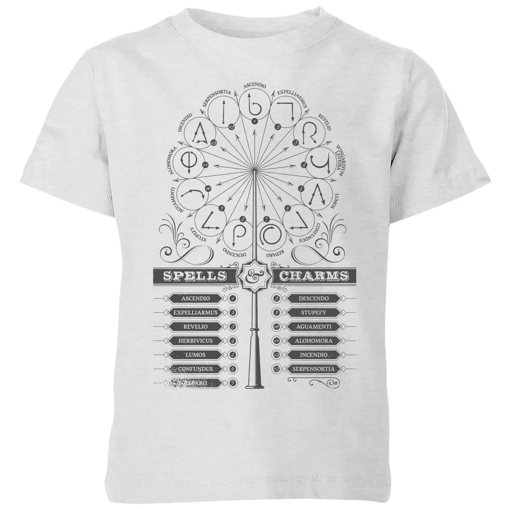 Harry Potter Spells Charms Kids' T-Shirt - Grey - 3-4 ans Image 1