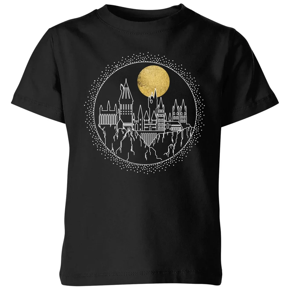 Harry Potter Hogwarts Castle Moon Kids' T-Shirt - Black - 3-4 ans Image 1