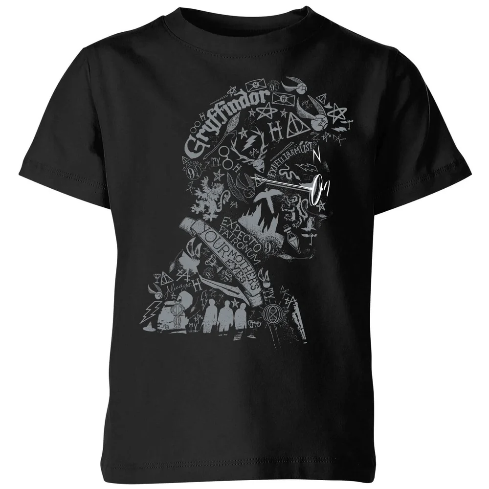 Harry Potter Harry Potter Head Kids' T-Shirt - Black - 3-4 ans Image 1