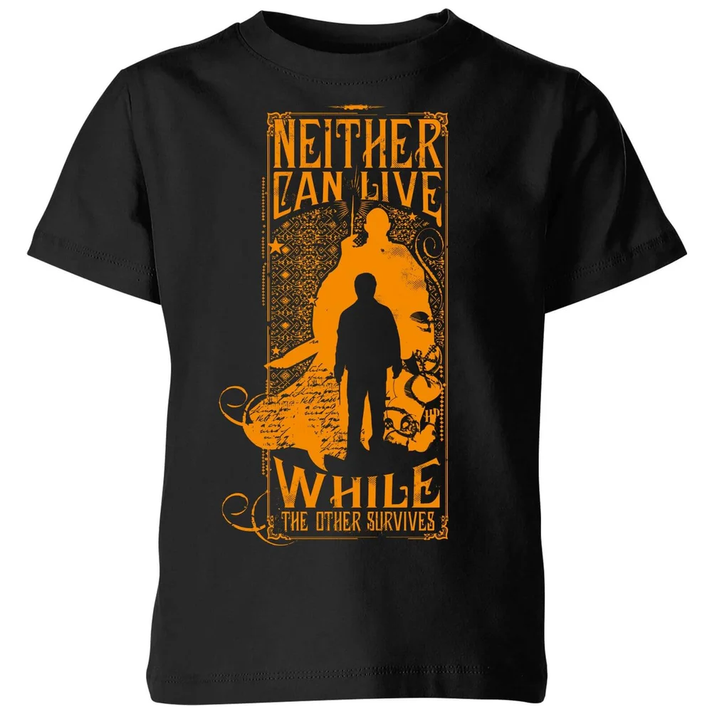 Harry Potter Neither Can Live Kids' T-Shirt - Black - 3-4 ans Image 1